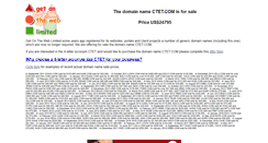Desktop Screenshot of ctet.com
